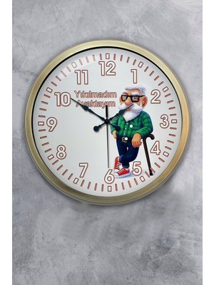 Kasva Concept Hediyelik 40 cm Eskitme Metal Funny Duvar Saati