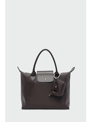 I Love Shoes Aureli Kadın El ve Omuz Çantası Acıkahve Charmlı