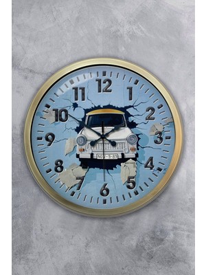 Kasva Concept 40 cm Eskitme Metal Çiçek Abbas Duvar Saati