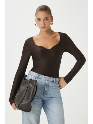 Ritnice Kadın Sahra Kahverengi Poliamid Şık Bluz