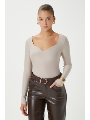 Ritnice Kadın Sahra Bej Poliamid Şık Bluz