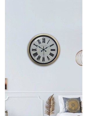 Kasva Concept 40 cm  Eskitme Metal Antique Hediyelik Duvar Saati