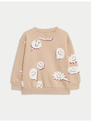 Marks & Spencer Pamuk Karışımlı  Sweatshirt (2–8 Yaş)