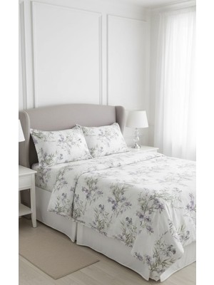 Evim Mor Lale Desen Çift Kişilik Nevresim Takımı