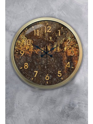 Kasva Concept 40 cm Eskitme Metal Retro Color Duvar Saati