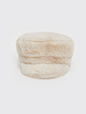 Lc Waikiki Yeni Sezon Kürklü Kadın Kep Şapka