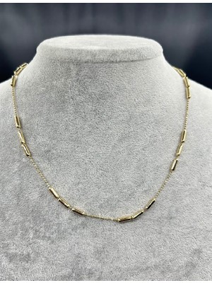 Birtakıı Gold Renk Çelik Zincir Kolye