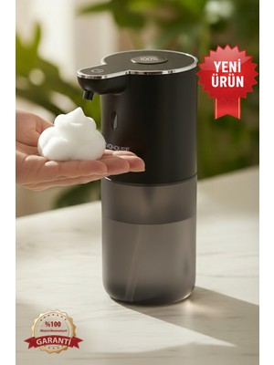 Evo House Otomatik Sensörlü Köpük Sıvı Sabunluk - Şarjlı- Dijital LED Ekran - Duvara Monte - P18S Model