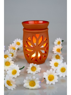 Practika Lotus Çiçeği  El Yapımı Çömlek Buhurdanlık Tütsülük