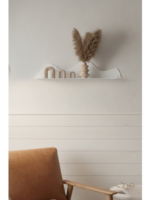 Grandmix Bohem Tarz Metal Raf Antre ve Salon Için Dekoratif Duvar Standı