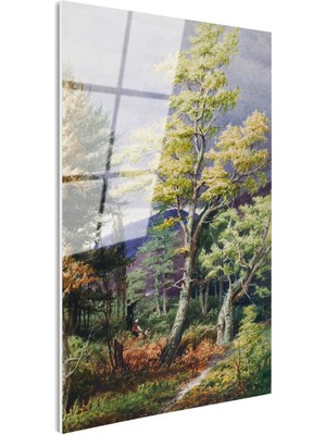 Tablofest Tamperli Gerçek Cam Tablo J.m.w. Turner Orman Içi Açık Alan Fırtına Öncesi Ressam Tablosu Dekoru