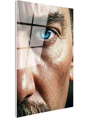 Tablofest Tamperli Gerçek Cam Tablo Atatürk Mavi Göz Yüz Detayı Atatürk Tablosu Duvar Dekoru