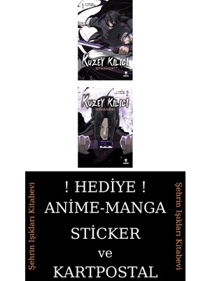 Kurukafa Yayınları Kuzey Yıldızı Efsanesi 1-2 Manga Seti (2 Kitap) / Anime-Manga Sticker ve Kartpostal Hediye