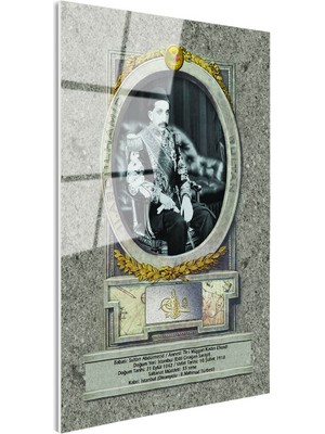 Tablofest Tamperli Gerçek Cam Tablo Sultan Iı Abdülhamid Taht Portresi Osmanlı Tablosu Duvar Dekoru