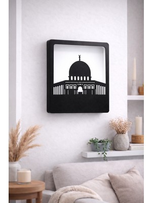 Printanomi Mescid-I Aksa LED Işıklı Dekoratif Duvar Tablosu