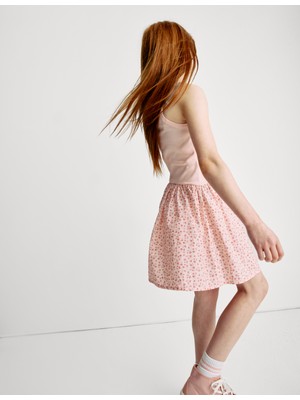 Marks & Spencer Pamuk Karışımlı Ribanalı Kolsuz Elbise (2–16 Yaş)