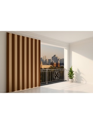 Taç Su Geçirmez Balkon Perdesi – Kornişli & Bağcıklı Branda En×boy Balkon Branda Perde