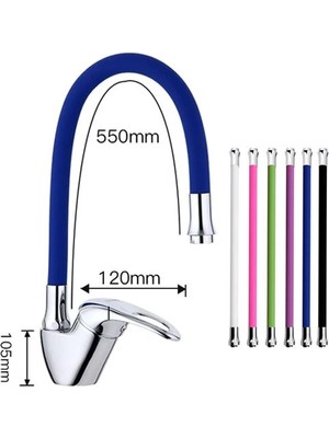 Nexgen Mix Kuğu Mutfak Evye Bataryası Renkli Oynar Başlıklı Mavi RSKDG34-MCHD