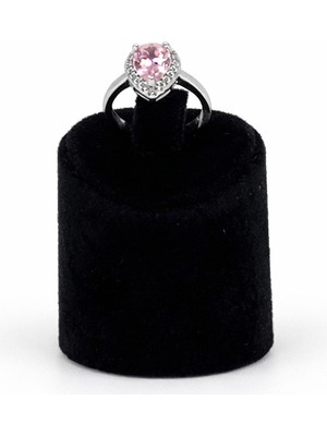 Belirtilmemiş Pangu Pembe Taşlı Gümüş Renk Çelik Yüzük