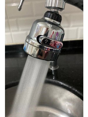 Nexgen Krom 3 Fonksiyonlu Mutfak Lavabo Başlığı 360 Derece Döner Musluk Ucu RSKDG34-MCHD