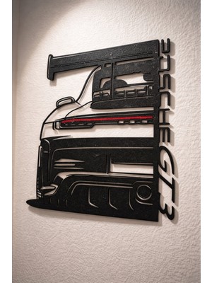 Printmagictr Özel Tasarım 3D Porsche Duvar Tablosu