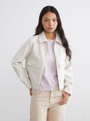 Lc Waikiki Yeni Sezon Gömlek Yaka Kadın Kaşe Ceket