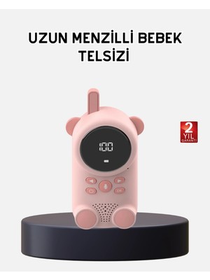 Nexgen Bebek Telsizi LCD Ekran Vox Iki Yönlü Iletişim USB Şarj Hafif RSKDG34-MCHD