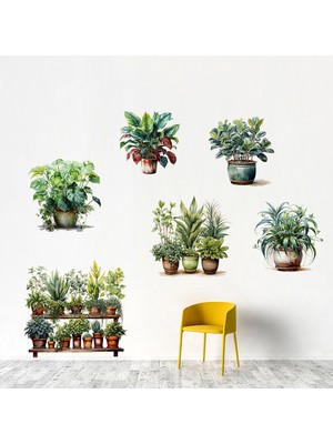 Nexgen 6 Li Sticker Saksılı Çiçek Modelleri (4887) RSGO34-MCHD