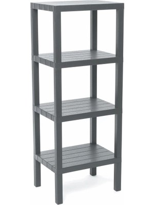 Nexgen 4 Raflı Gri Modüler Ünite Plastik 38X29X100 cm (4887) RSGO34-MCHD