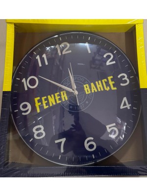 Lisinya Duvar Saati Lacivert Sarı