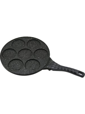 Nexgen Bölmeli Emojili Döküm Pankek Tava 28CM Kabartma Piramit Desenli Bakalit Sap=18.2cm Poşetl