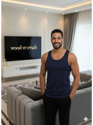 Lüx Wood  6 Adet Erkek Lüx Pamuk Penye Atlet Premium Rahat Lüx Erşah