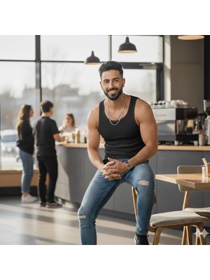 Lüx Wood Lüx Erşah %100 Pamuk Klasik Ribana Erkek Atlet  301 Serisi