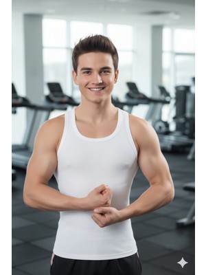 Lüx Wood Lüx Erşah Erkek %100 Pamuk Spor Kesim Ribana Atlet 3'lü Paket - Kod: 305