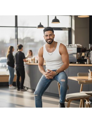 Lüx Wood Lüx Erşah %100 Pamuk Klasik Ribana Erkek Atlet 6'lı Paket  301 Serisi