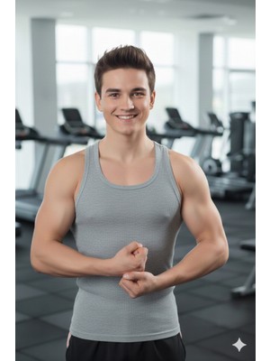 Lüx Wood Lüx Erşah Erkek %100 Pamuk Spor Kesim Ribana Atlet 6'lı Paket - Kod: 302