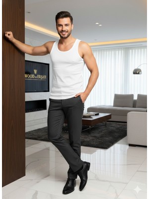 Lüx Wood Lüx Erşah 700 Serisi Erkek Premium Micro Modal Yumuşak Dokulu Atlet 6'lı Paket