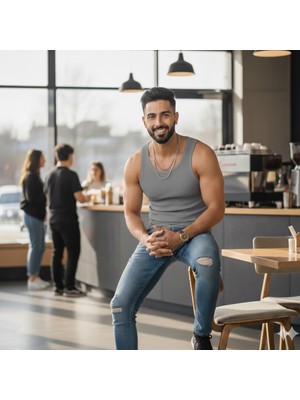 Lüx Wood Lüx Erşah %100 Pamuk Klasik Ribana Erkek Atlet 3'lü Paket  301 Serisi