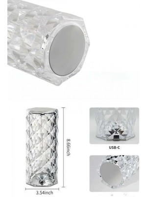 Marsilyan Yeni Nesil Modern Kristal Masa Ve Gece Lambası Dokunmatik Renk Değiştirebilen