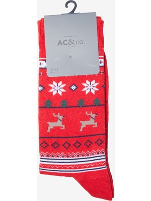 Pamuklu Desenli Tekli Soket Çorap