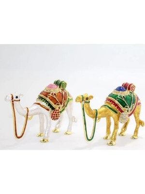 No 35 Moda Swarovski Taşlı Tekli Deve Figürü Model 4