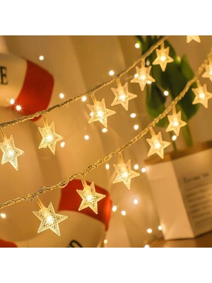 Go İthalat Yıldız Şekilli 3.5 Metre USB LED Işık – 20 Adet Led’li Dekoratif Ortam Aydınlatması (5332)
