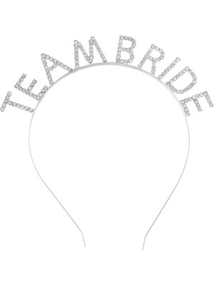 Gümüş Kaplama Kristal Taşlı Team Bride Taç 16X17 cm - Lisinya