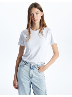 Lc Waikiki Yeni Sezon Bisiklet Yaka Kadın Tişört