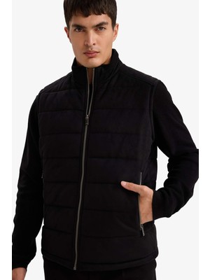 DeFacto Slim Fit Astarlı Süet Yelek F7753AX26SP