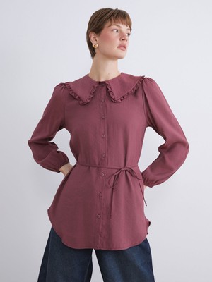 Lc Waikiki Yeni Sezon Bebe Yaka Modal Karışımlı Kadın Gömlek Tunik