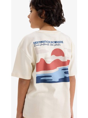 DeFacto Oversize Baskılı Tişört Erkek Çocuk G6987A826SM