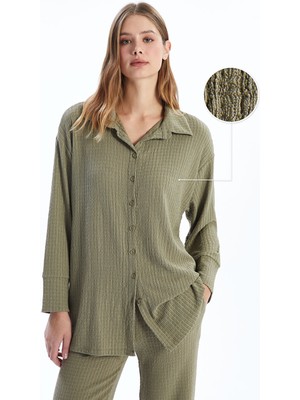 Lc Waikiki Yeni Sezon Dokulu Oversize Kadın Gömlek Tunik