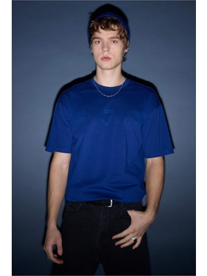 DeFacto %100 Pamuk Boxy Fit Baskılı Tişört F8120AX26SP