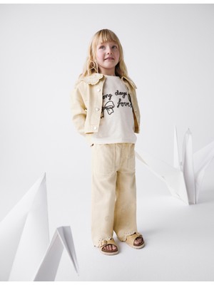 Marks & Spencer Çiçek Işlemeli Kot Pantolon (2–16 Yaş)